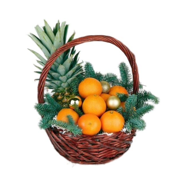Букет цветов "Новогодняя корзина №2" Букет цветов "Новогодняя корзина №2"